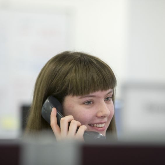 Woman on phone