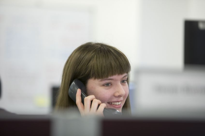 Woman on phone