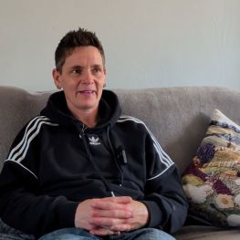 Tammy Smith in her home in Annan